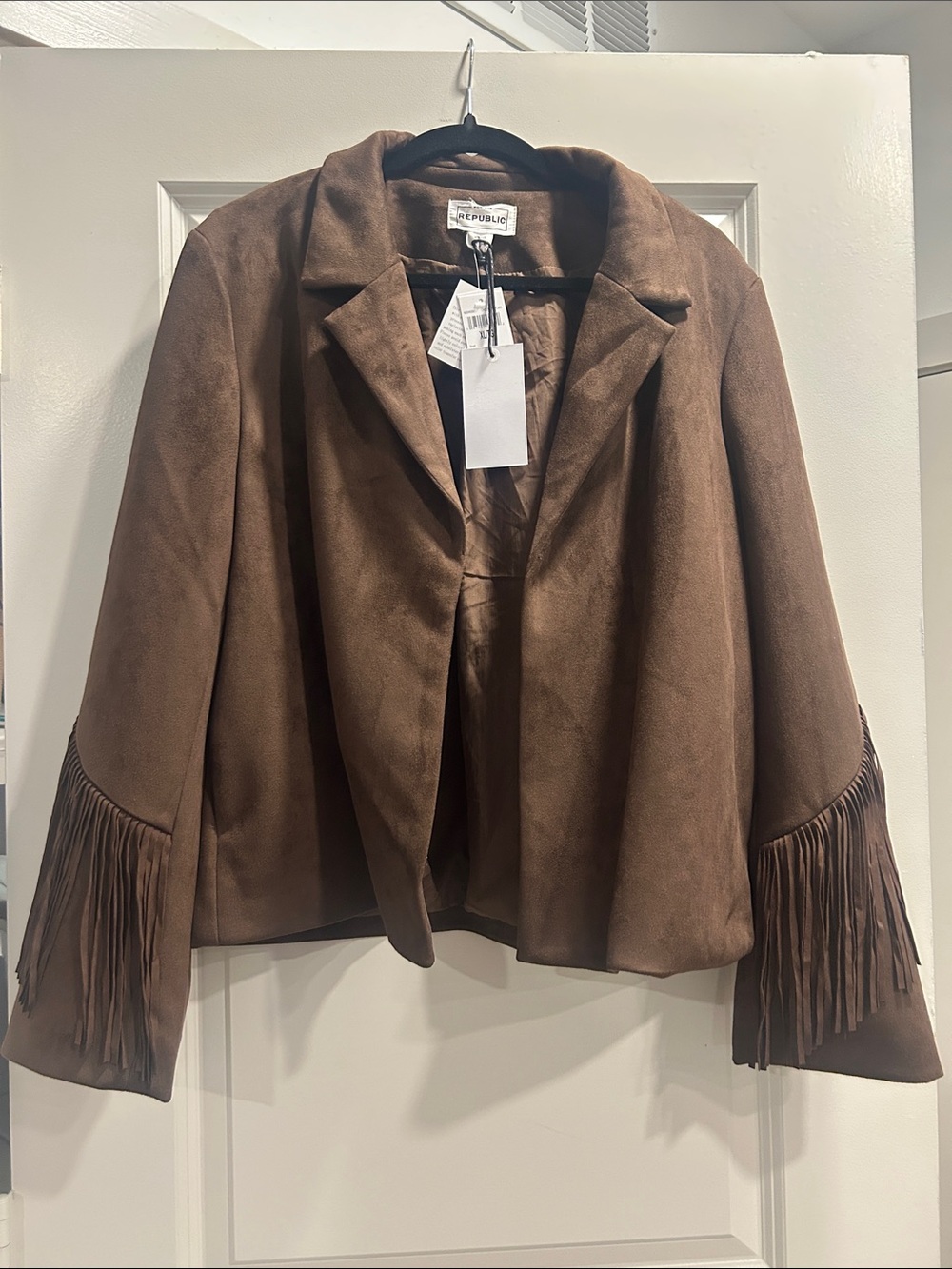 Banana Republic Brown Suede Fringe Blazer